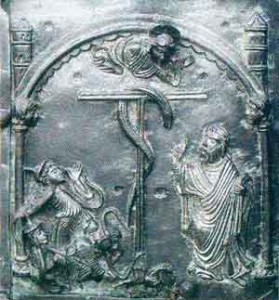 Significato della Croce - Croce a Tau - Mosè e il serpente di bronzo - portale della basilica di S. Zeno - Verona