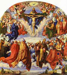 Significato del Triangolo - Albrecht Durer - Adorazione della Trinità o Pala di Ognisanti - 1511